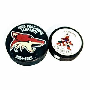 Phoenix Coyotes 2014-2015 NHL Hockey Puck Kids Post-Game Slapshot and Mini Puck